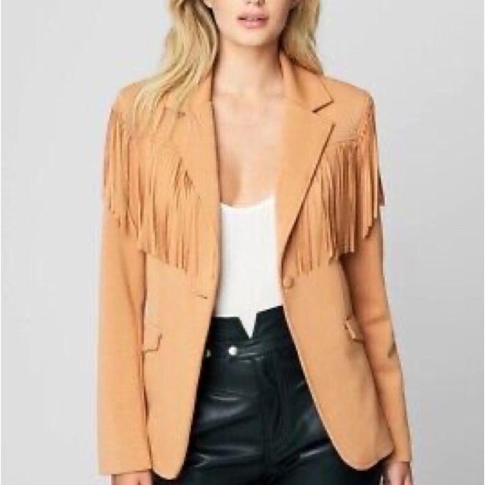 Blank NYC Tan Fringe Women's Jacket